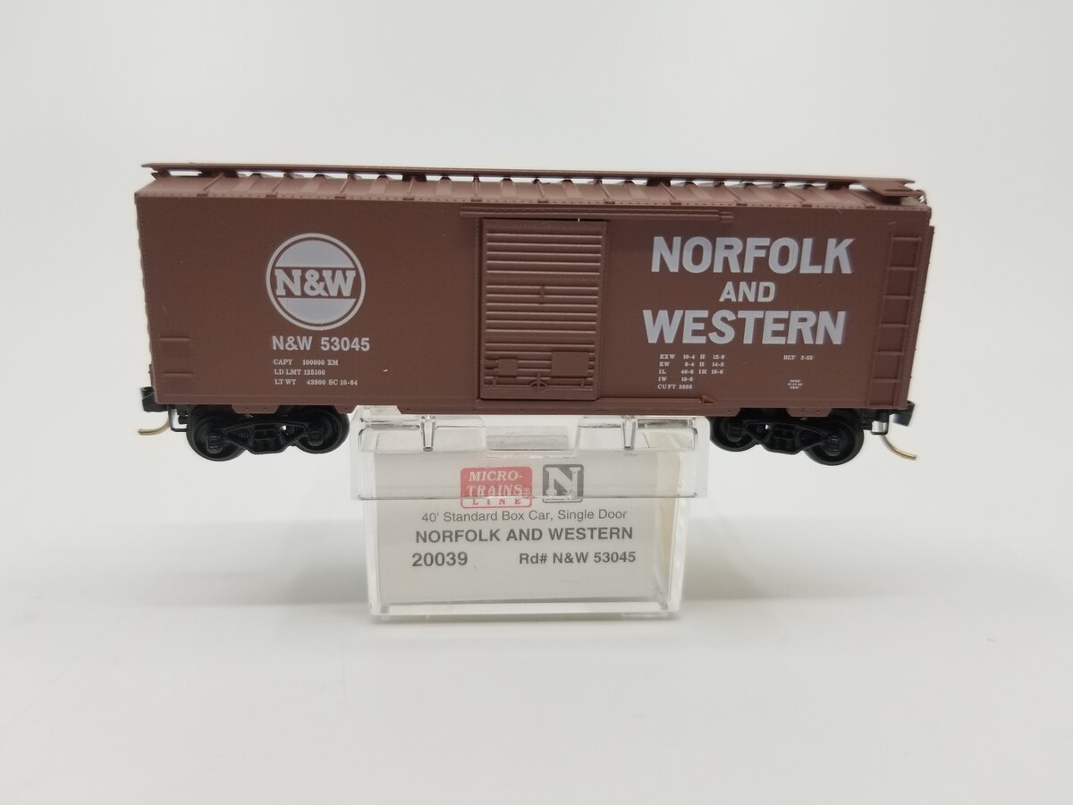 Micro-Trains 02000039 N Norfolk & Western 40' Standard Single Door Boxcar #53045