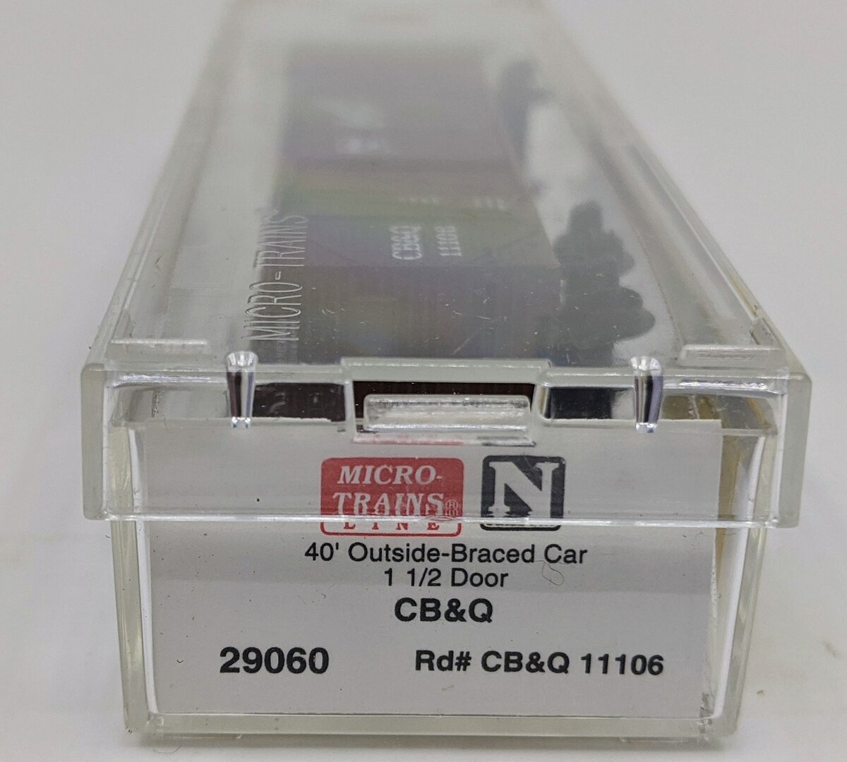 Micro-Trains 02900060 N CB&Q 40' 1&1/2 Door Outside Braced Boxcar #11106