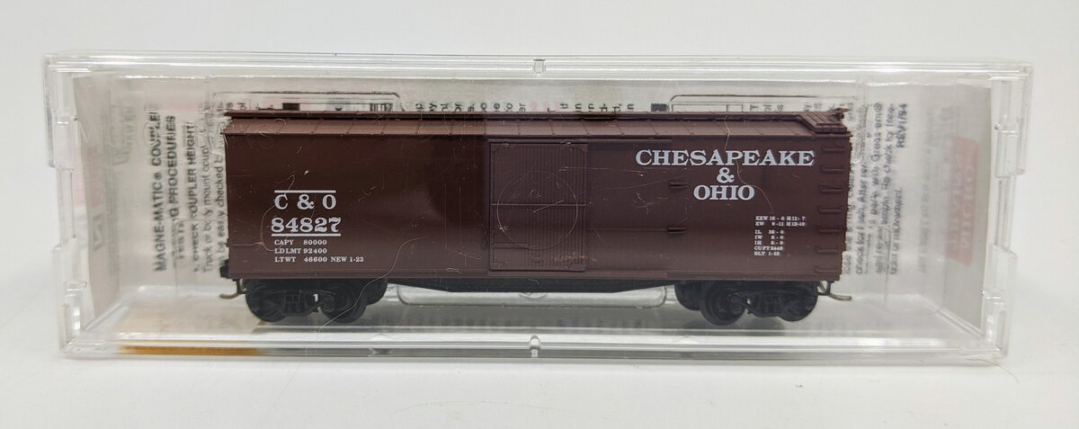 Micro-Trains 03910070 N C&O 40' Single Door Double Sheathed Boxcar #84827