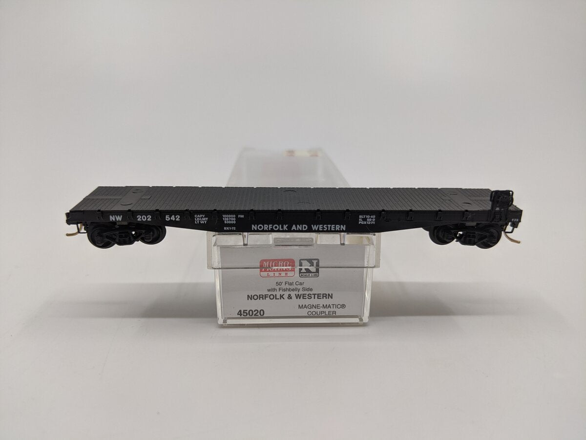 Micro-Trains 04500020 N Norfolk & Western 50' Fishbelly Side Flatcar #202542