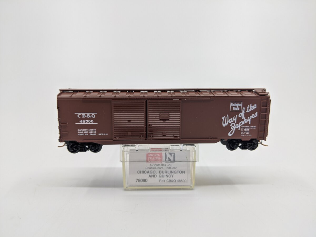 Micro-Trains 07800090 N Burlington Route 50' Double Side Door Auto Boxcar #48500
