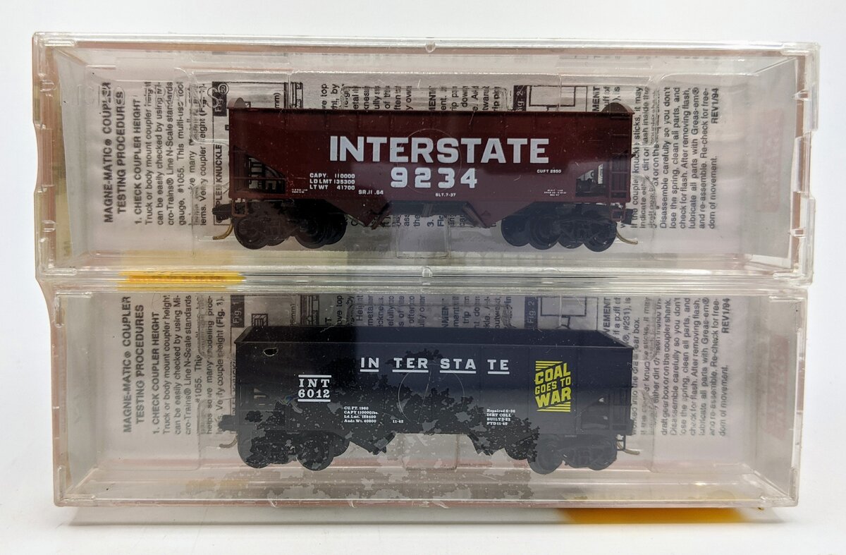 Micro-Trains 08700012 N Scale Interstate 33' 2-Bay Offside Hopper (Set of 2)