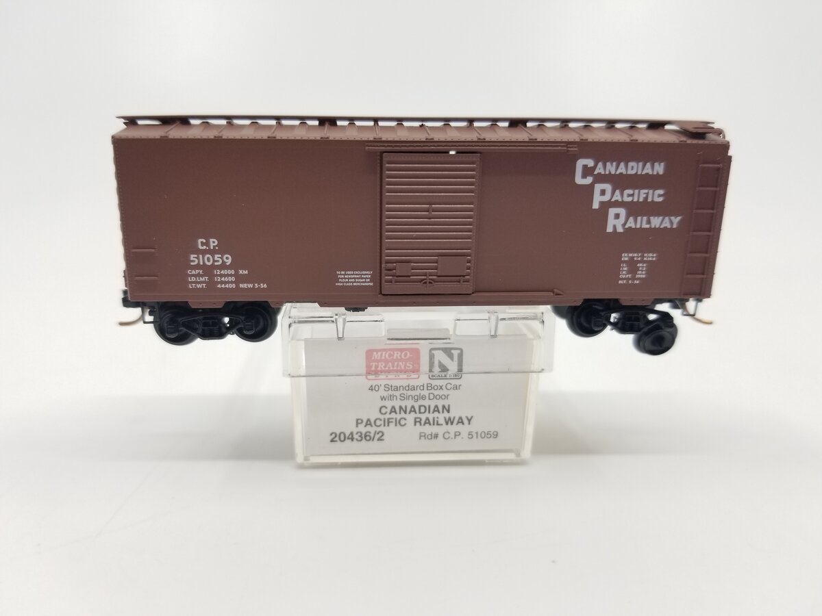 Micro-Trains 20436/2 N Scale Canadian Pacific 40' PS-1 Boxcar #51059