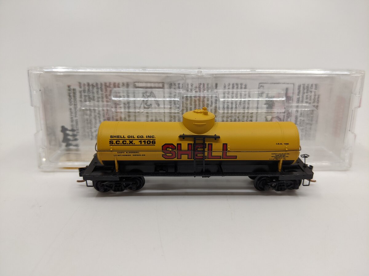 Micro-Trains 65090/1 N Scale Shell Oil 39' Single Dome Tank Car #1106