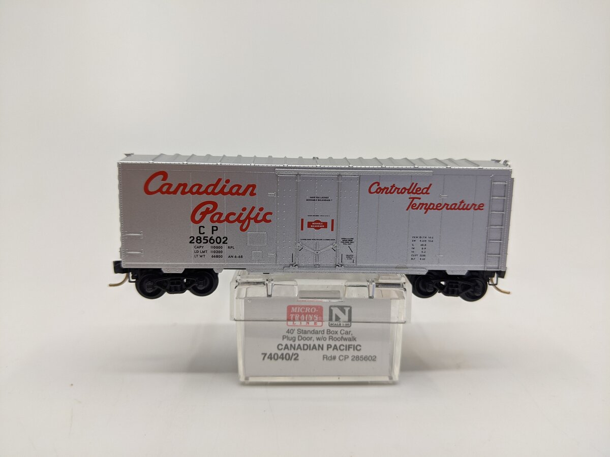 Micro-Trains 74040/2 N Canadian Pacific 40' Plug Door Boxcar #285602