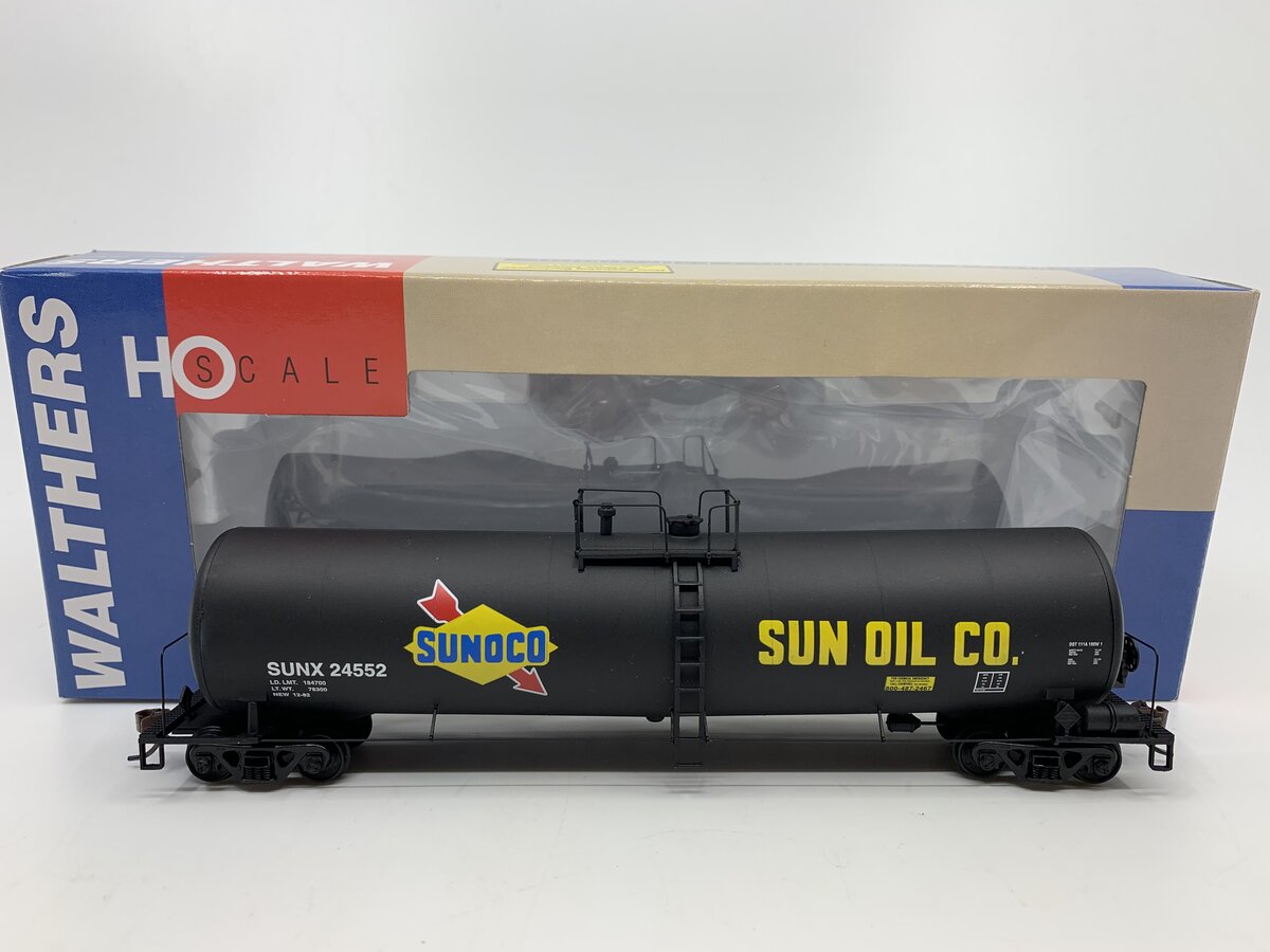 Walthers 932-7262 HO Scale Sunoco UTLX 23K Gallon Funnel Flow Tank Car #24552