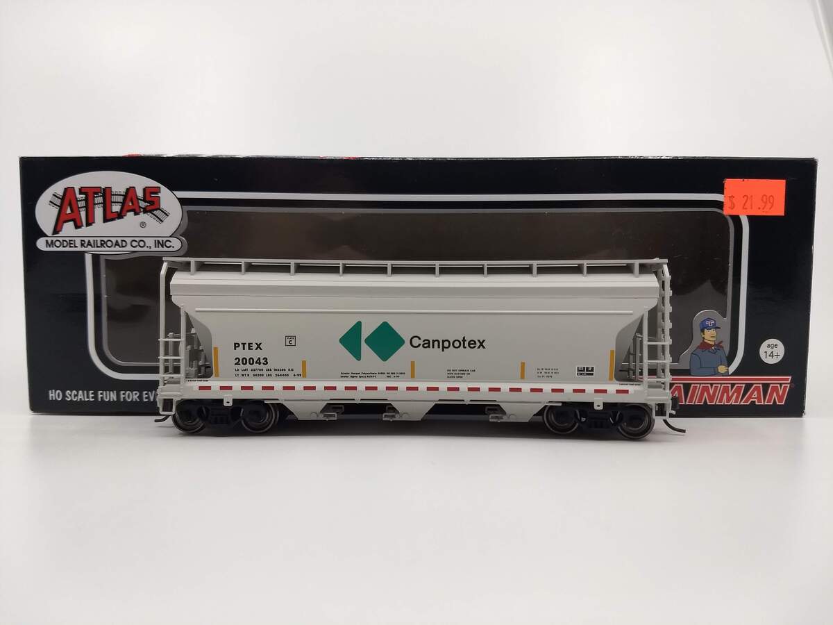 Atlas 20004456 HO Canpotex Trainman® ACF® 3560 Covered Hopper #20043