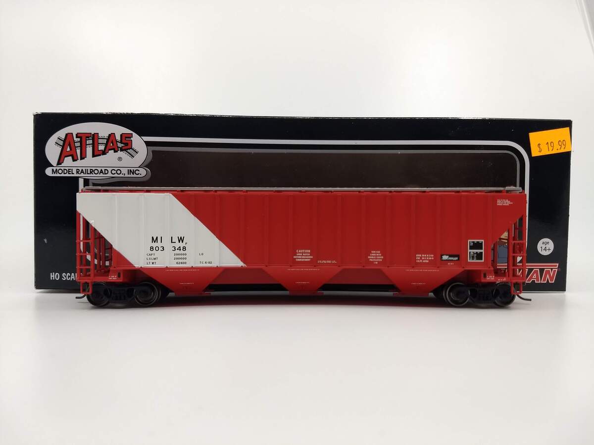 Atlas 20003936 HO Milwaukee Road Trainman® Thrall 4750 Covered Hopper #803348