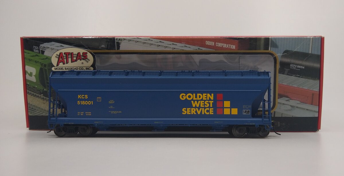 Atlas 1406-1 HO Golden West Service 3-Bay Hopper Car #518001