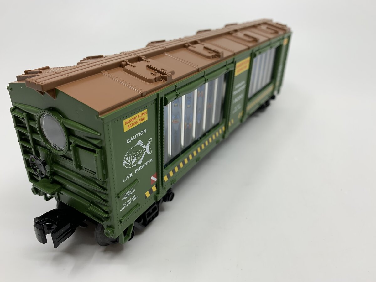 MTH 30-79279 O Gauge Flesh Eating Piranha Operating Aquarium Car #180001