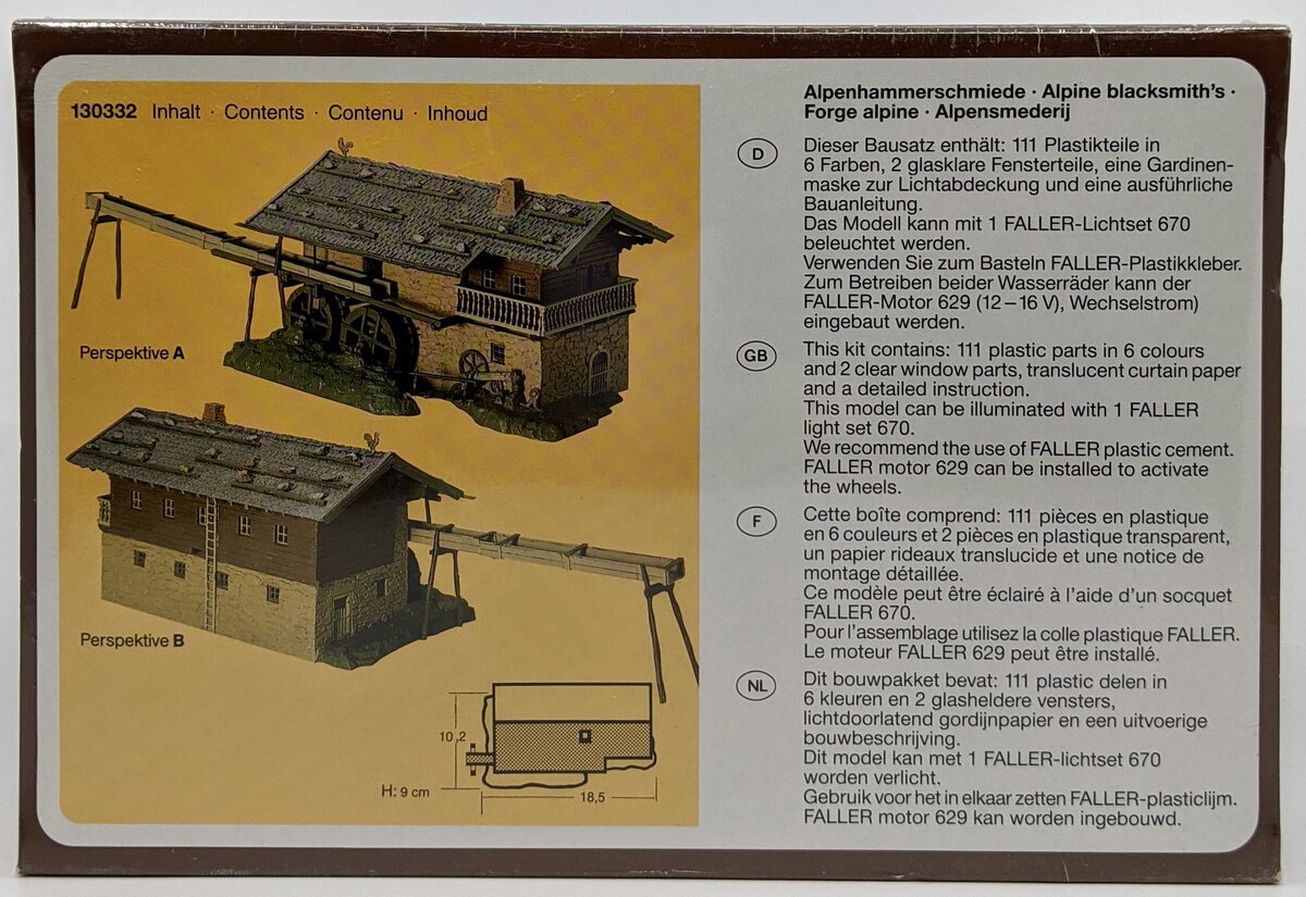 Faller 130332 HO Scale Alpine Blacksmith Building Kit