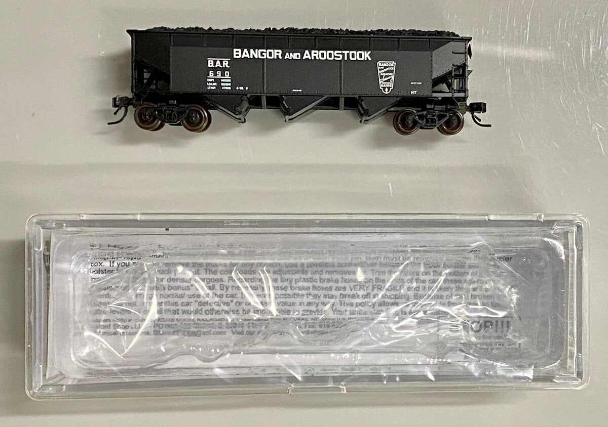 Bluford Shops 73672 N Bangor & Aroostook 70T 3-Bay Offset Hopper (Set of 2)