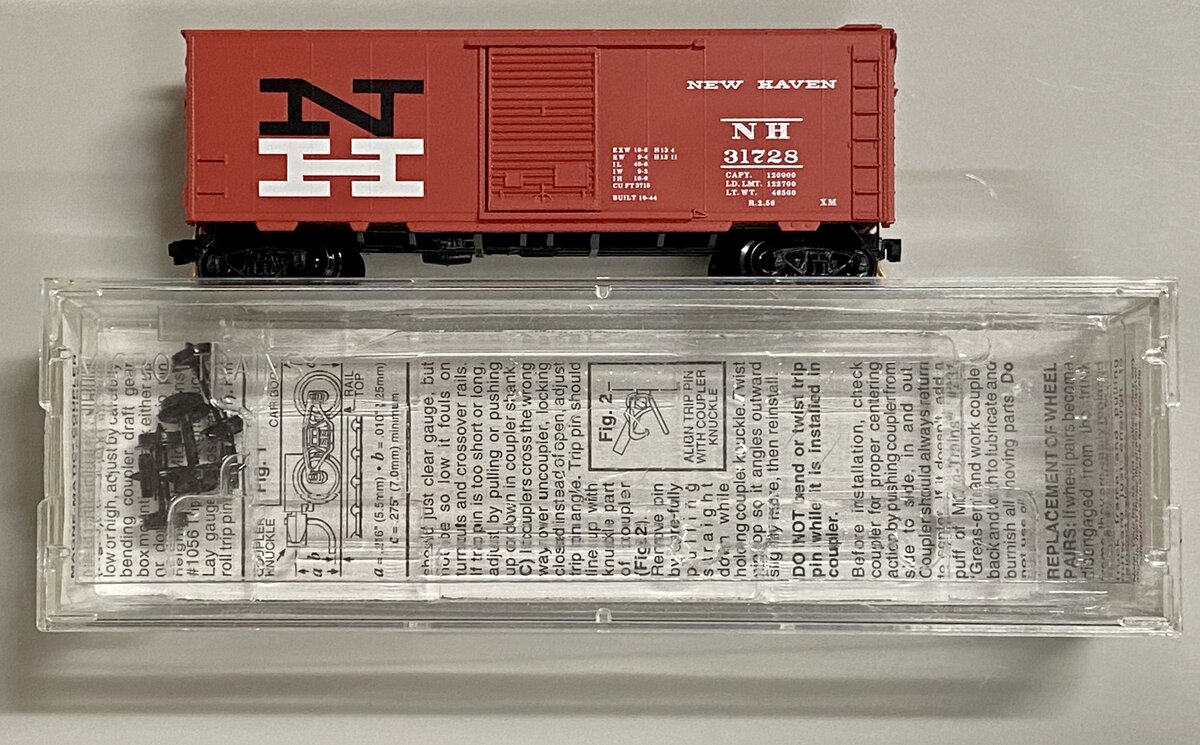 Micro-Trains 02000830 N Scale New Haven 40' Standard Single Door Boxcar #31728