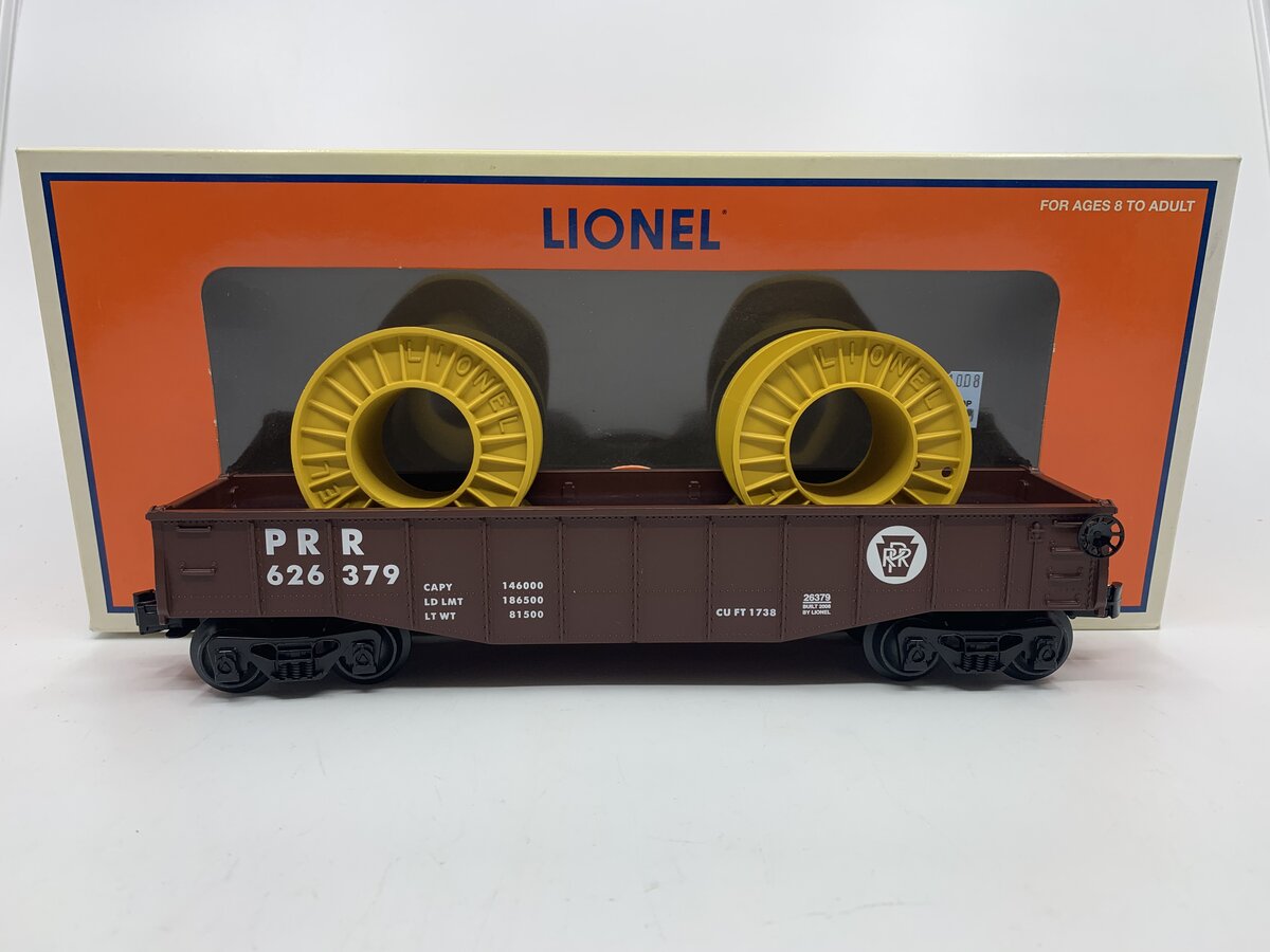 Lionel 6-26379 O Gauge Pennsylvania Gondola With Cable Reels