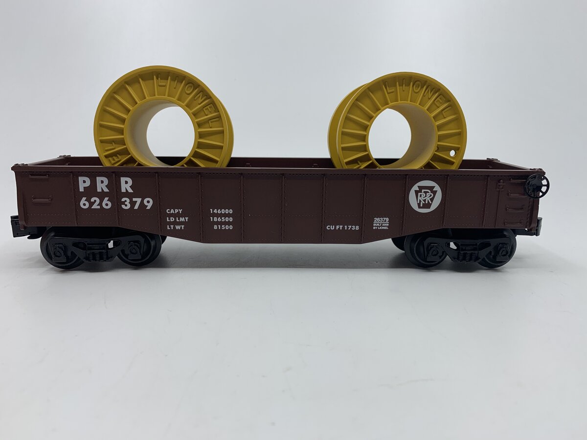 Lionel 6-26379 O Gauge Pennsylvania Gondola With Cable Reels