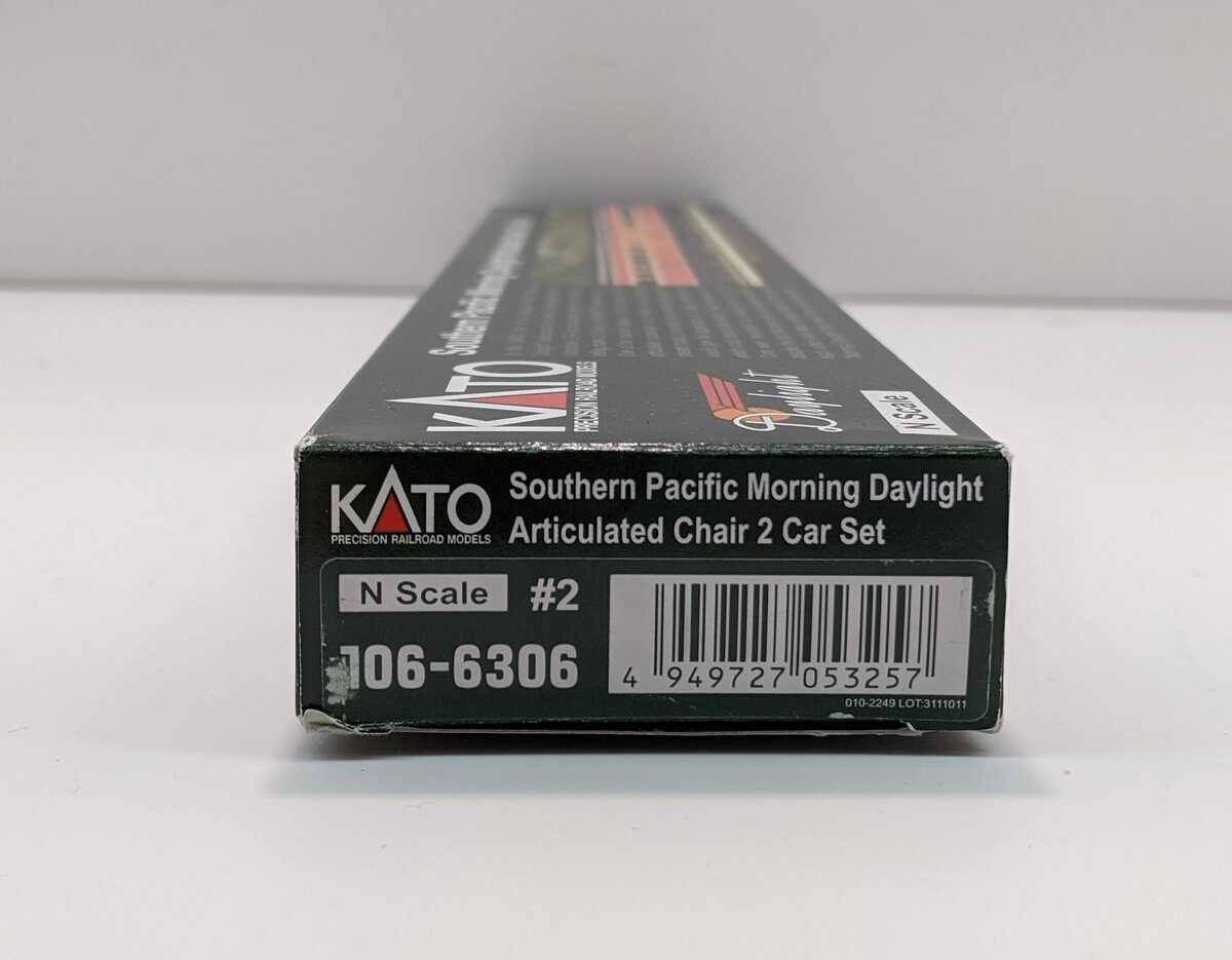 Kato 106-6306 N Southern Pacific 'Morning Daylight' Cars Set #2 (Set of 2)