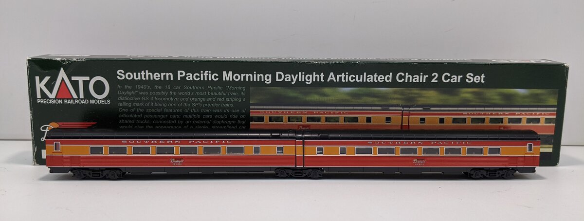Kato 106-6305 N Southern Pacific 'Morning Daylight' Articulated Car Set #1