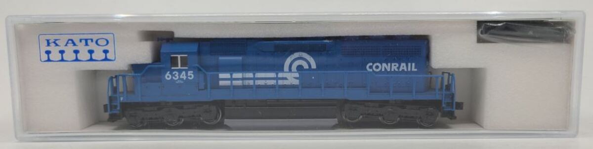 Kato 176-2004 N Scale Conrail SD40 Powered Diesel Locomotive #6345