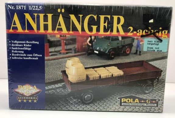 Pola 1871 G Scale 2-Axle Trailer