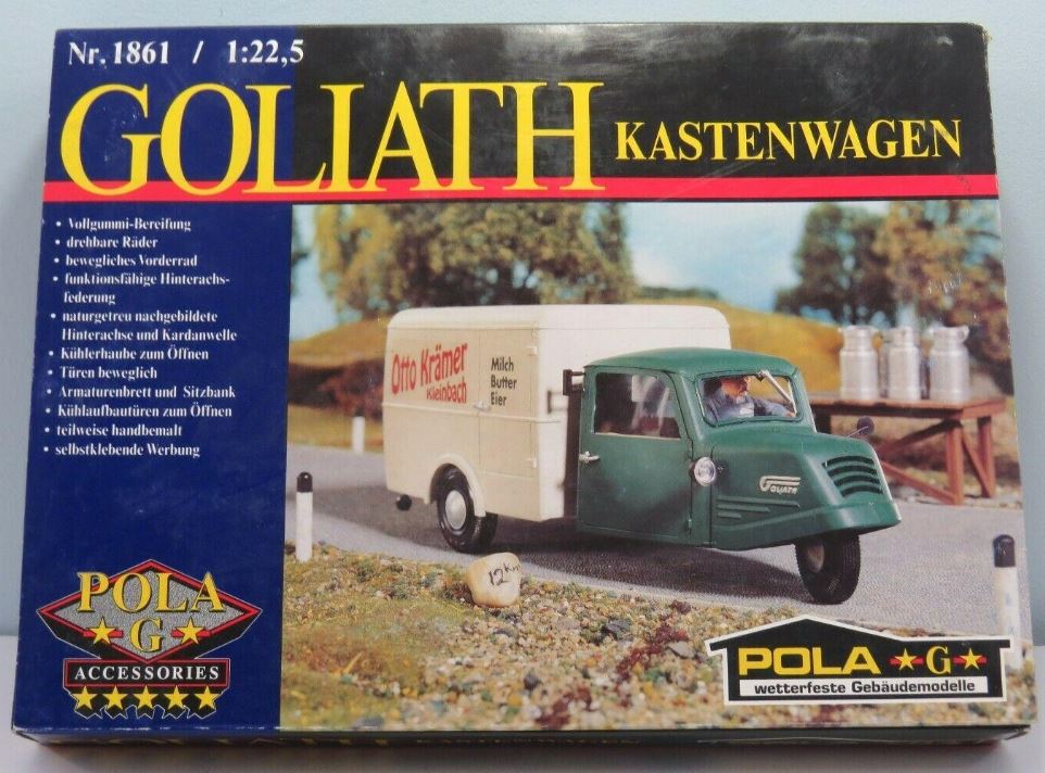 Pola 1861 G Scale Goliath Box 3-Wheeler