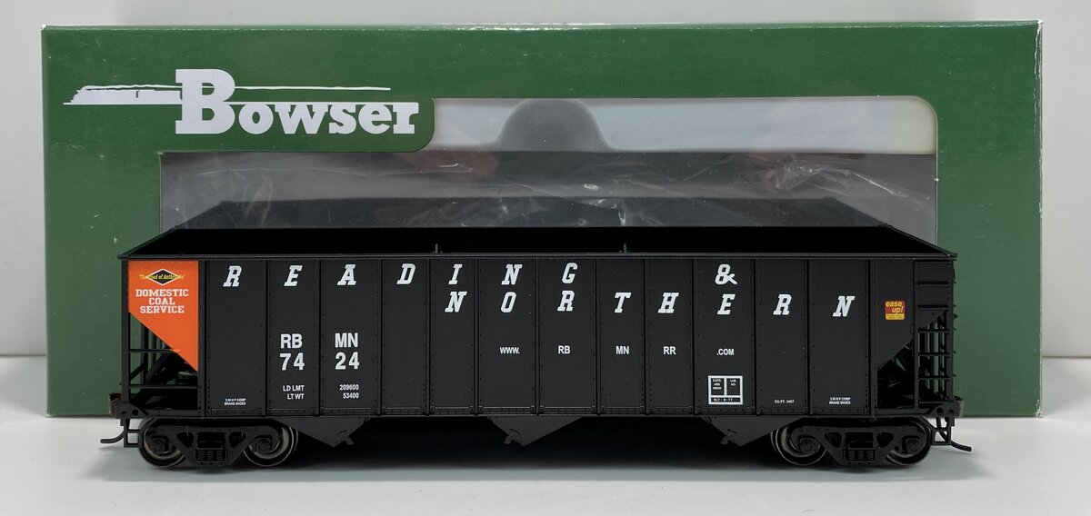 Bowser 41185 HO Reading,Blue Mountain & Northern 100-Torn 3-Bay Hopper Car #7424
