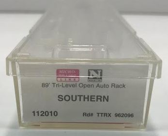 Micro-Trains 11200010 N Scale Southern 89' Tri-Level Open Auto Rack #962096