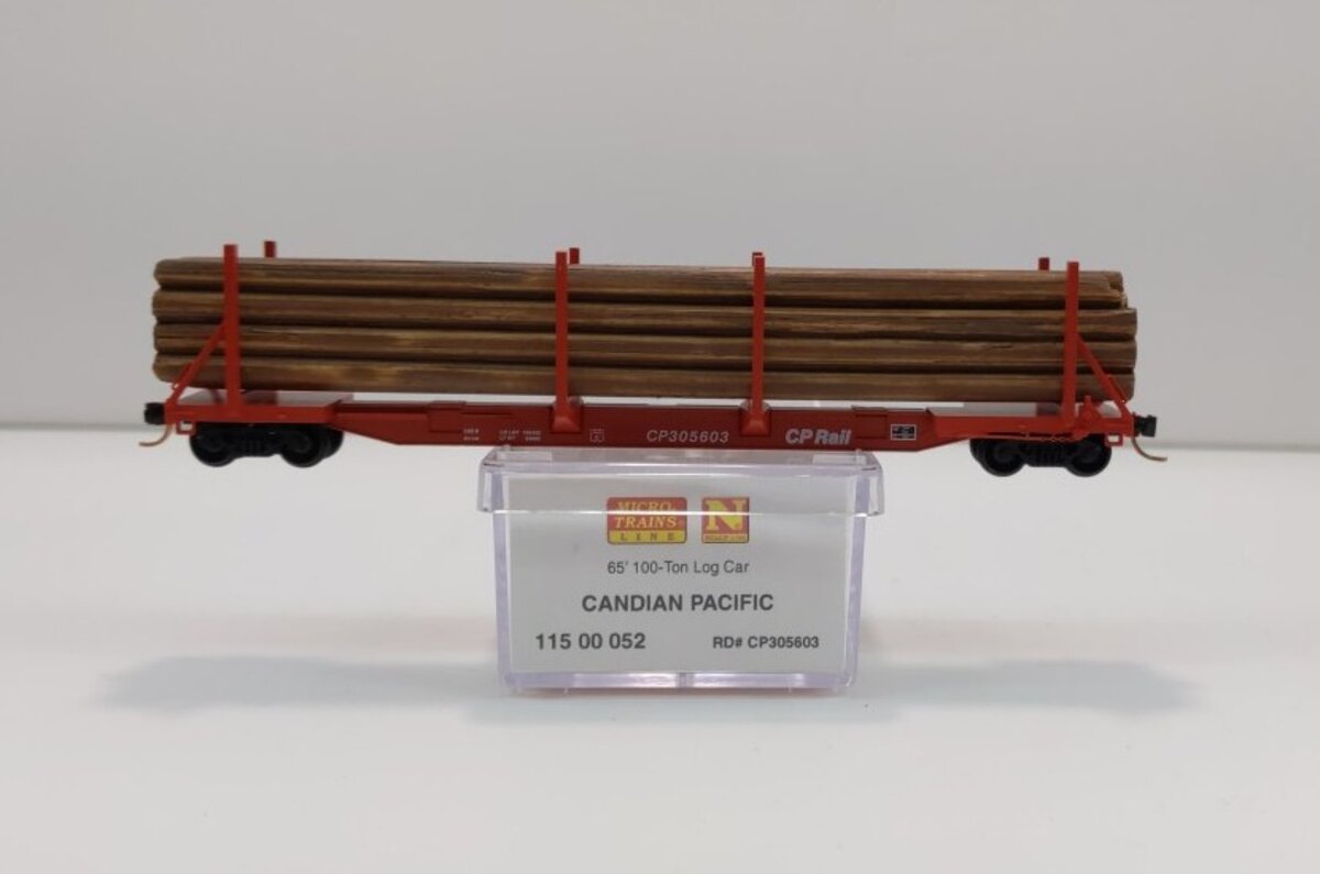 Micro-Trains 11500052 N Scale Canadian Pacific 65' 100 Ton Log Car #305603