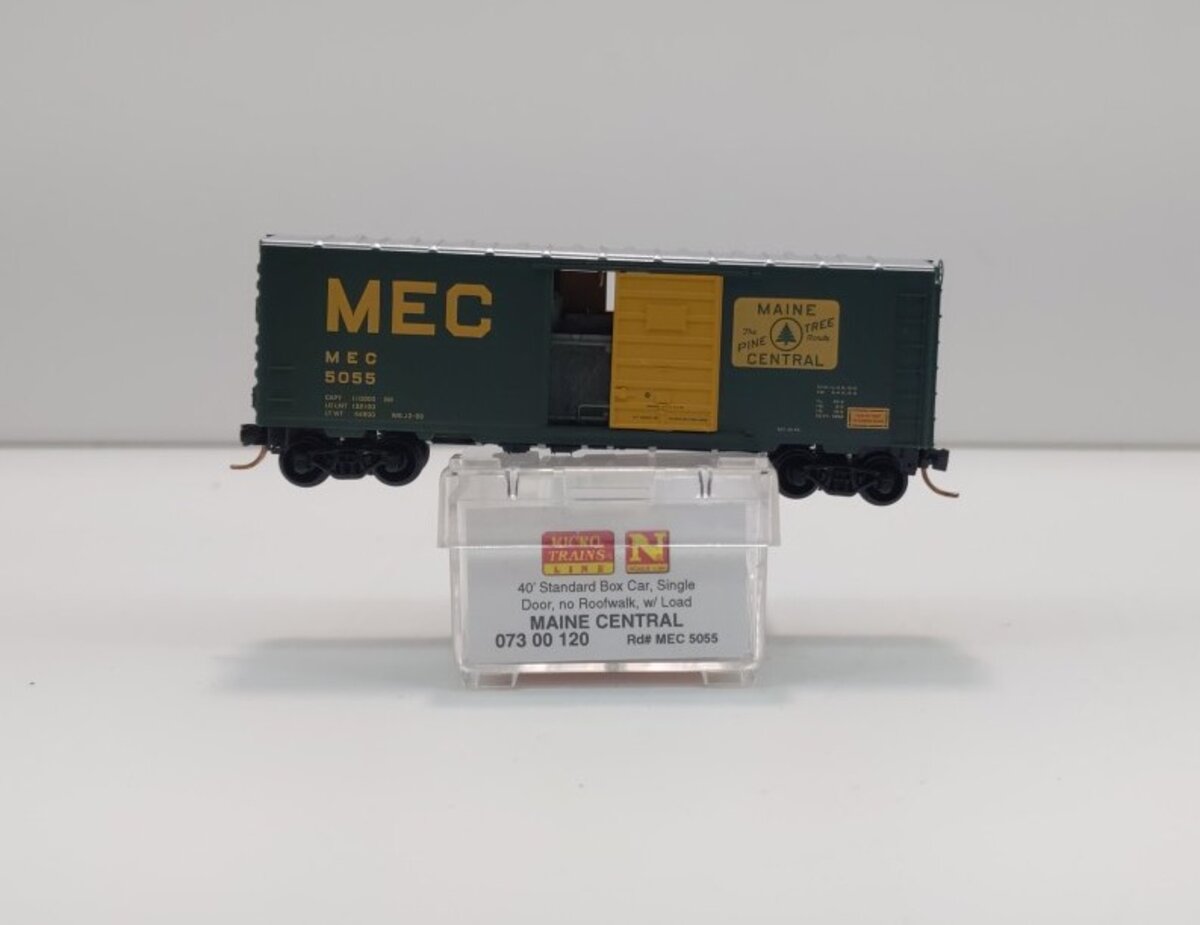 Micro-Trains 07300120 N Maine Central 40' Single Door Boxcar w/Load #5055