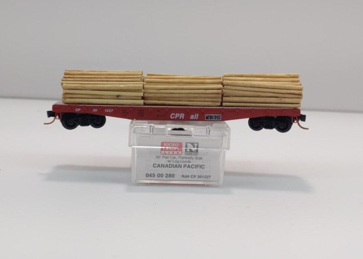 Micro-Trains 04500280 N Canadian Pacific 50' Fishbelly Side Flatcar #301227