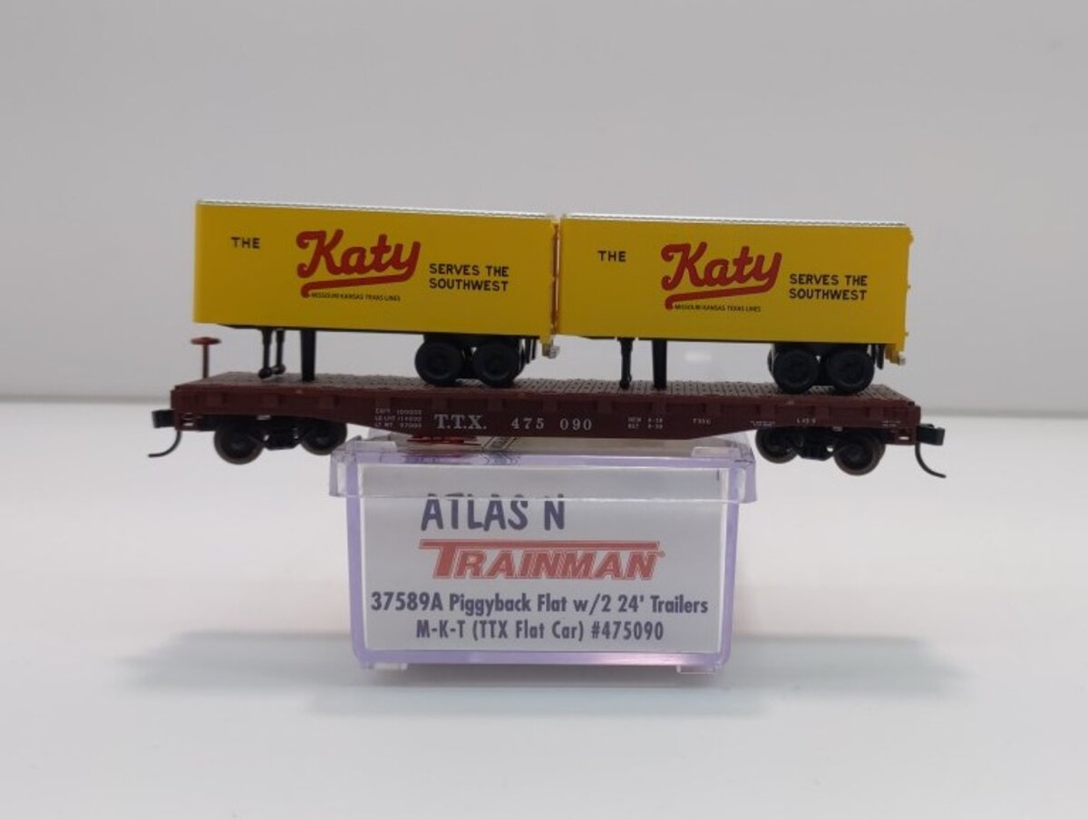 Atlas 37589A N Flat w/Trailers MKT #475090