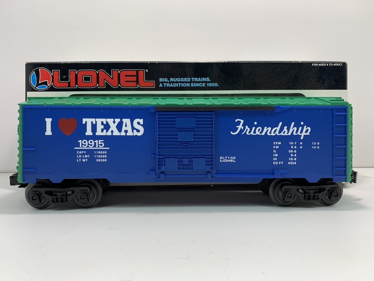 Lionel 6-19915 O Gauge I Love Texas Boxcar