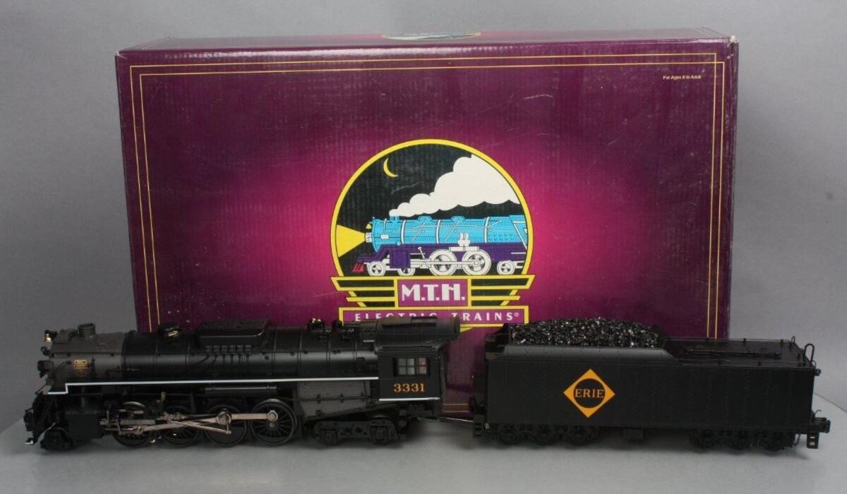 MTH 20-3290-1 Erie 2-8-4 Berkshire Steam Locomotive HiRail w/PS2.0 #3331