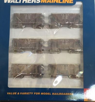 Walthers 910-58101 HO C&NW 24' Michigan Ore Car (Pack of 6)