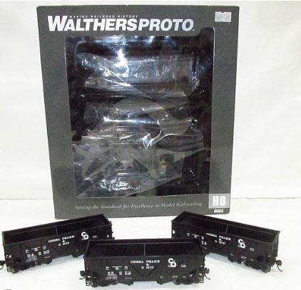 Walthers 920-125901 HO C&O 34' Steel Sheathed War Emergency Hopper (Pack of 3)