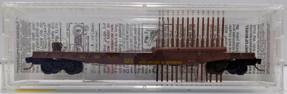 Micro-Trains 04500210 N Delaware & Hudson 50 Fishbelly Side Flatcar #16509
