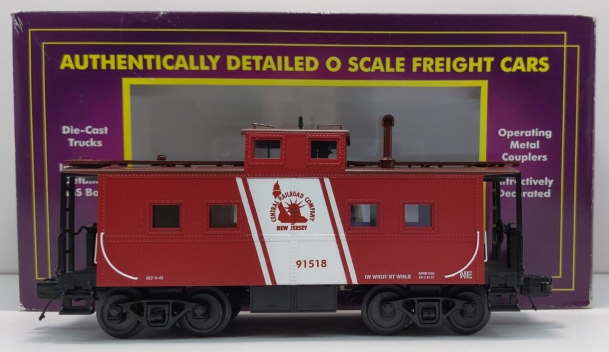 MTH 20-91355 O Gauge Jersey Central Steel Center Cupola Caboose #91918