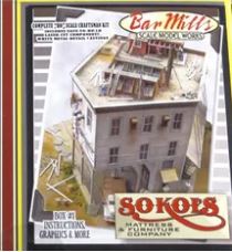 Bar Mills 01 HO Scale Sokol's Mattress & Furniture Company Building Kit