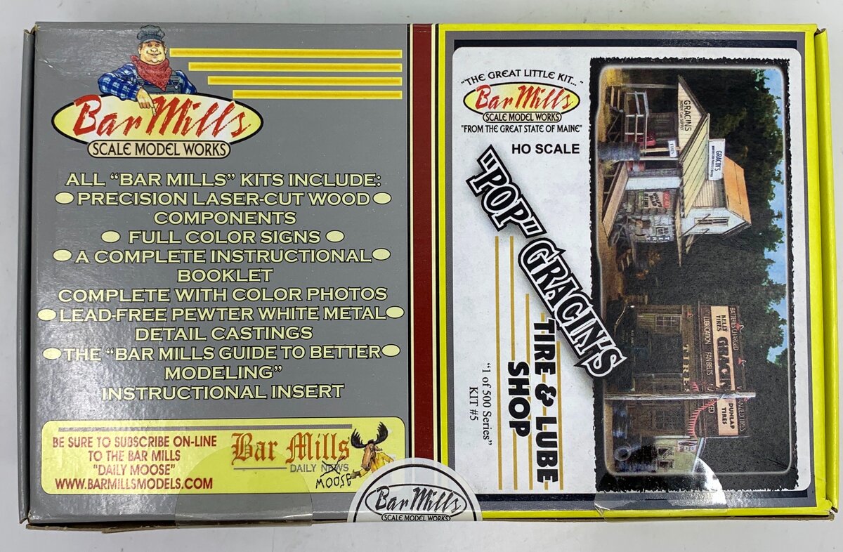 Bar Mills 05 HO Pop Gracin's Tire & Lube Shop Building Kit