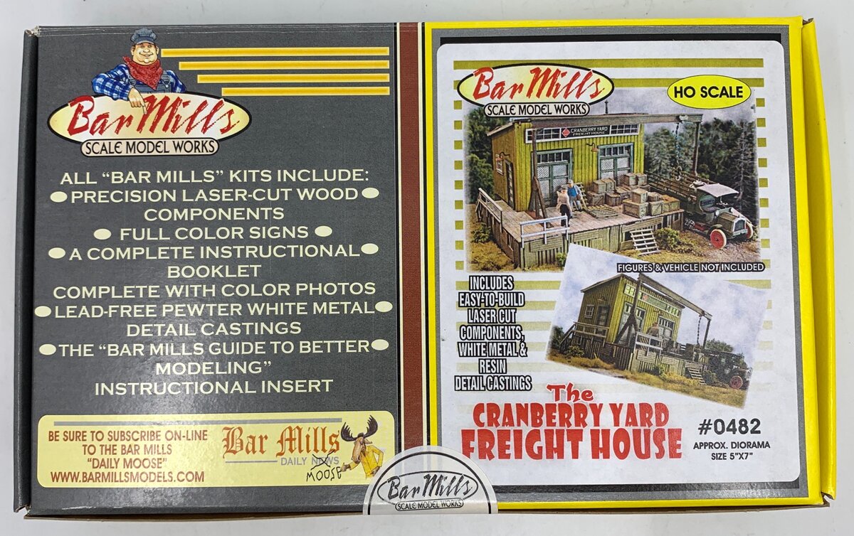 Bar Mills 0482 HO Cranberry Yard Freight House Building Kit