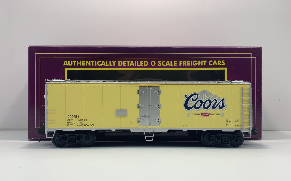 MTH 20-94218 O Coors 40' Steel Sided Reefer Car #200954