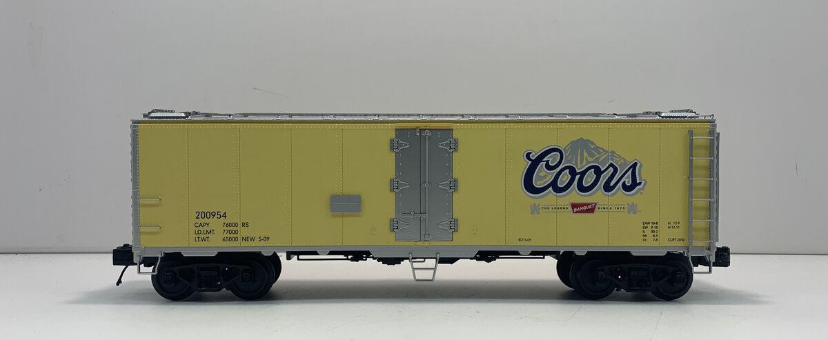 MTH 20-94218 O Coors 40' Steel Sided Reefer Car #200954
