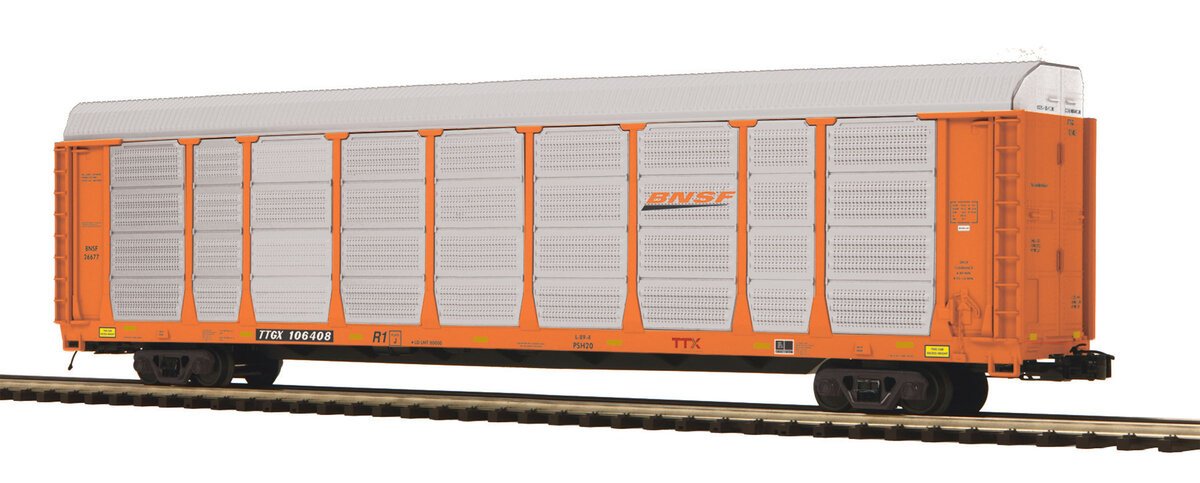 MTH 20-95133 O BNSF Corrugated Auto Carrier #106408