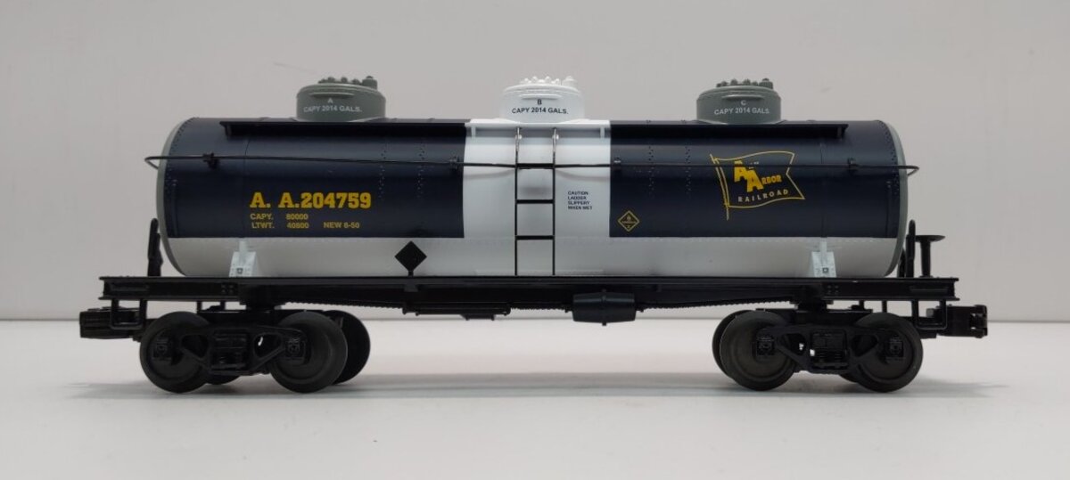 MTH 30-73287 O Gauge Ann Arbor 3-Dome Tank Car #204759
