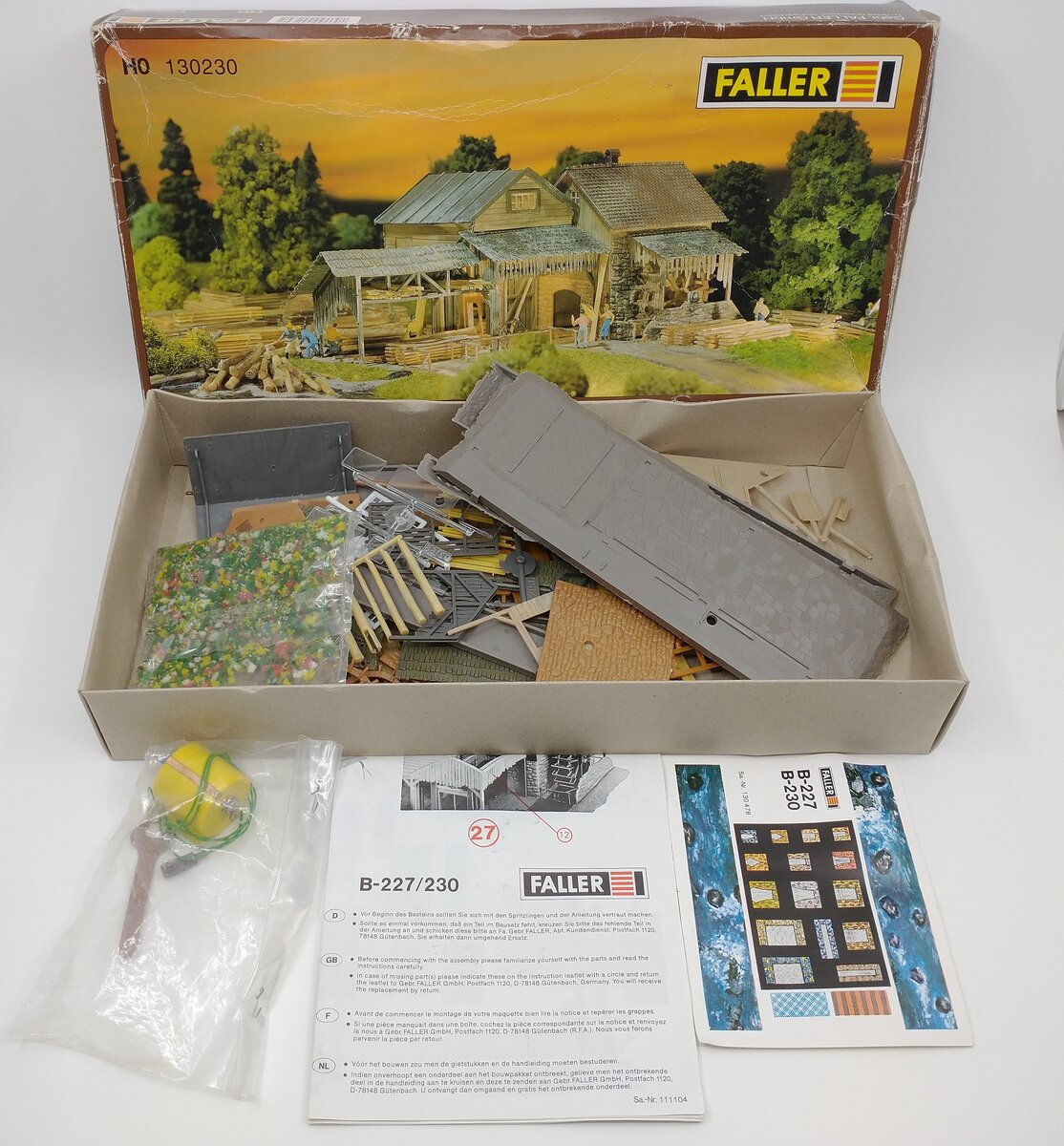 Faller 130230 HO Scale Black Forest Motorized Sawmill Building Kit