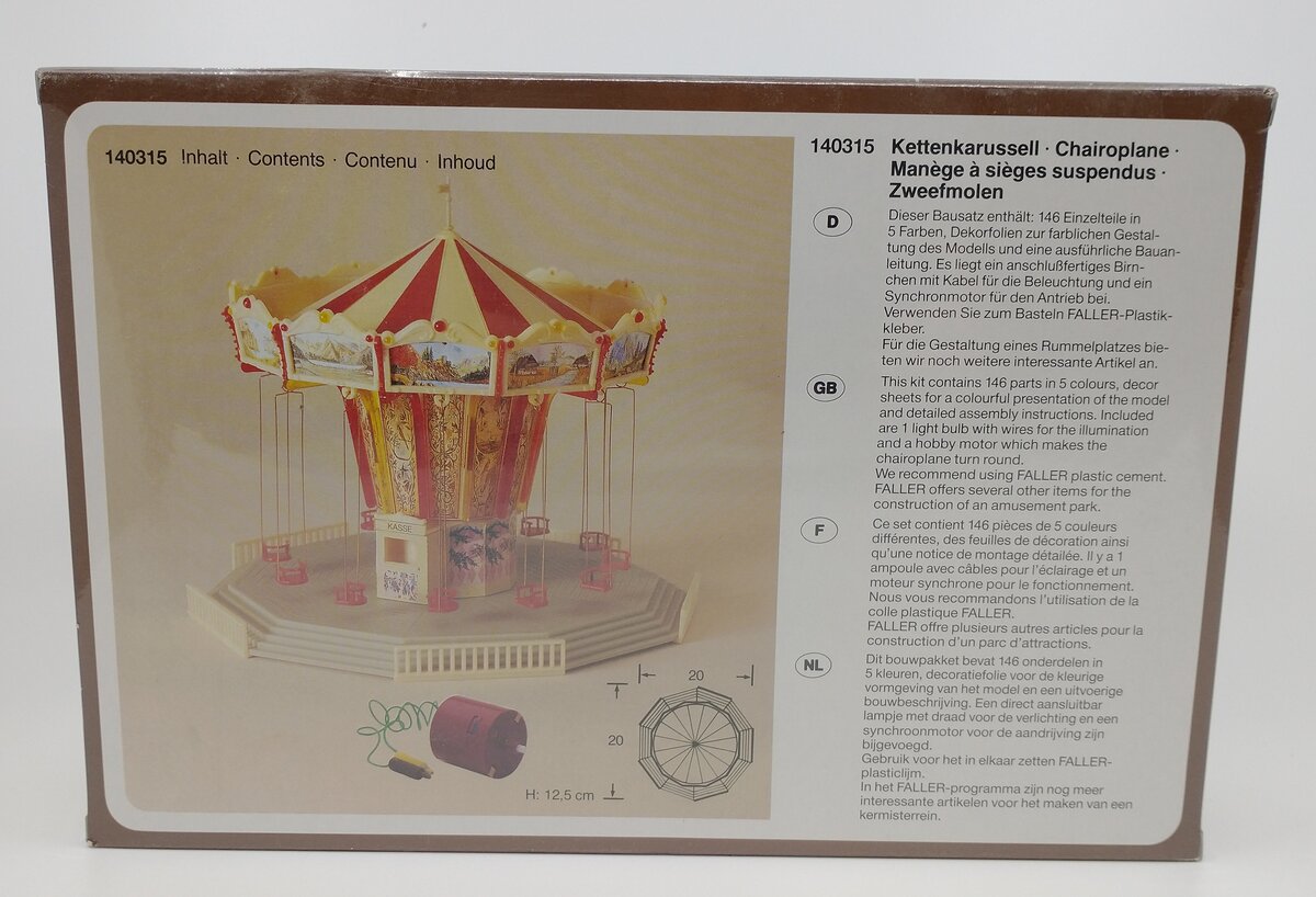 Faller B-315 HO Chairoplane Carosuel Building Kit