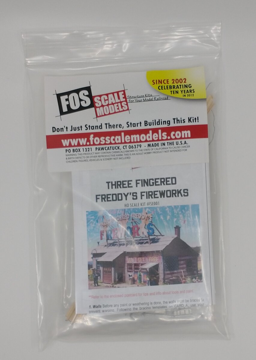 FOS Scale Limited SE001 HO Three Fingered Freddy's Fireworks Building Kit