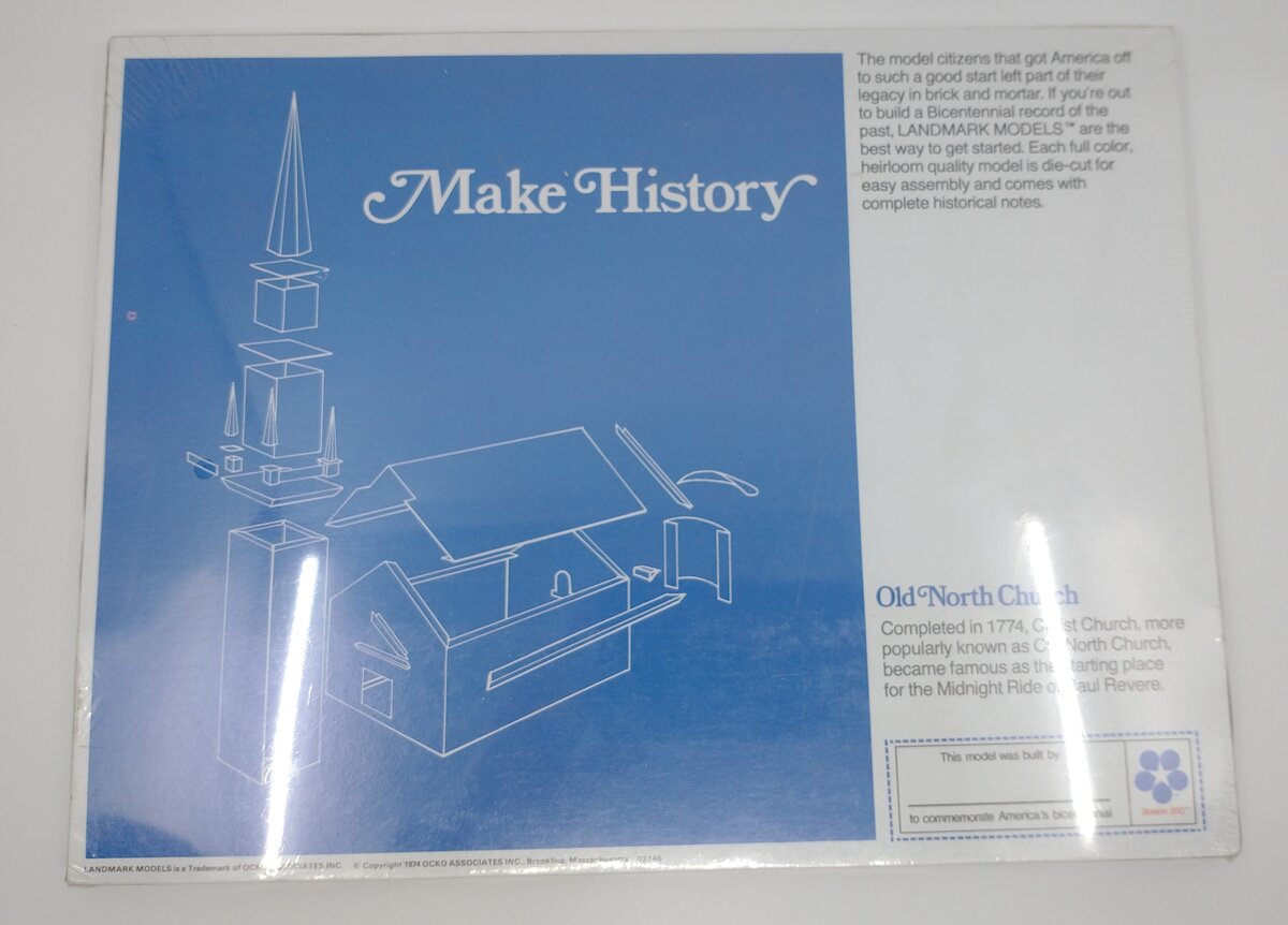 Landmark Models B761 HO Boston Old North Church Building Kit