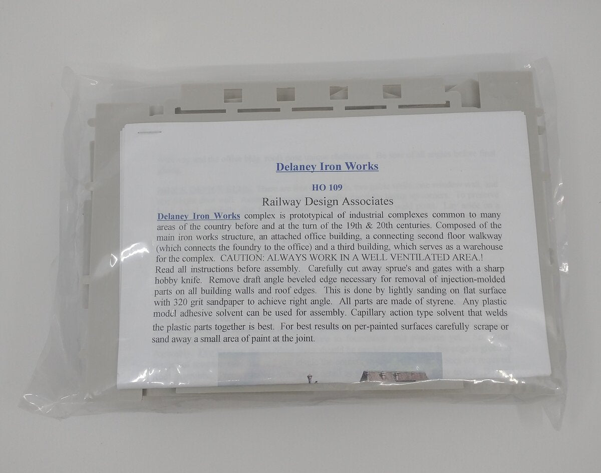 Railway Design Associates 109 HO Scale Delaney Iron Works Building Kit