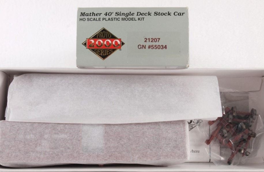 Proto 2000 21207 HO Life Like GN Mather 40' Single Deck Stock Car # 55034 Kit