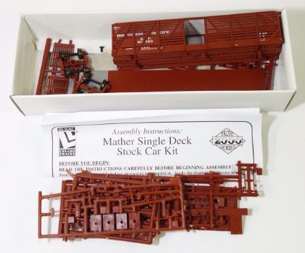 Proto 2000 21203 HO Northern Pacific Mather 40' Single Deck Stock Car #80163 Kit